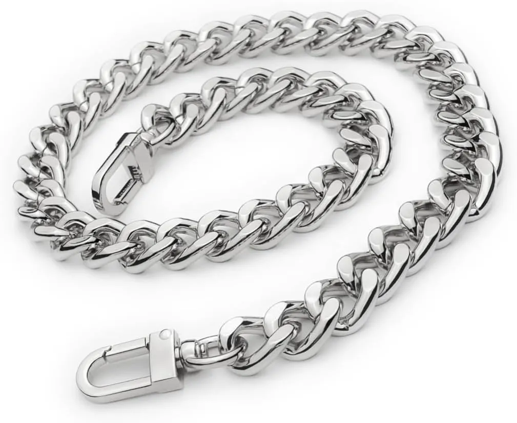 Chunky Purse Chain Replacement Shoulder Strap Bag Chain (16mm) - Silver 22"
