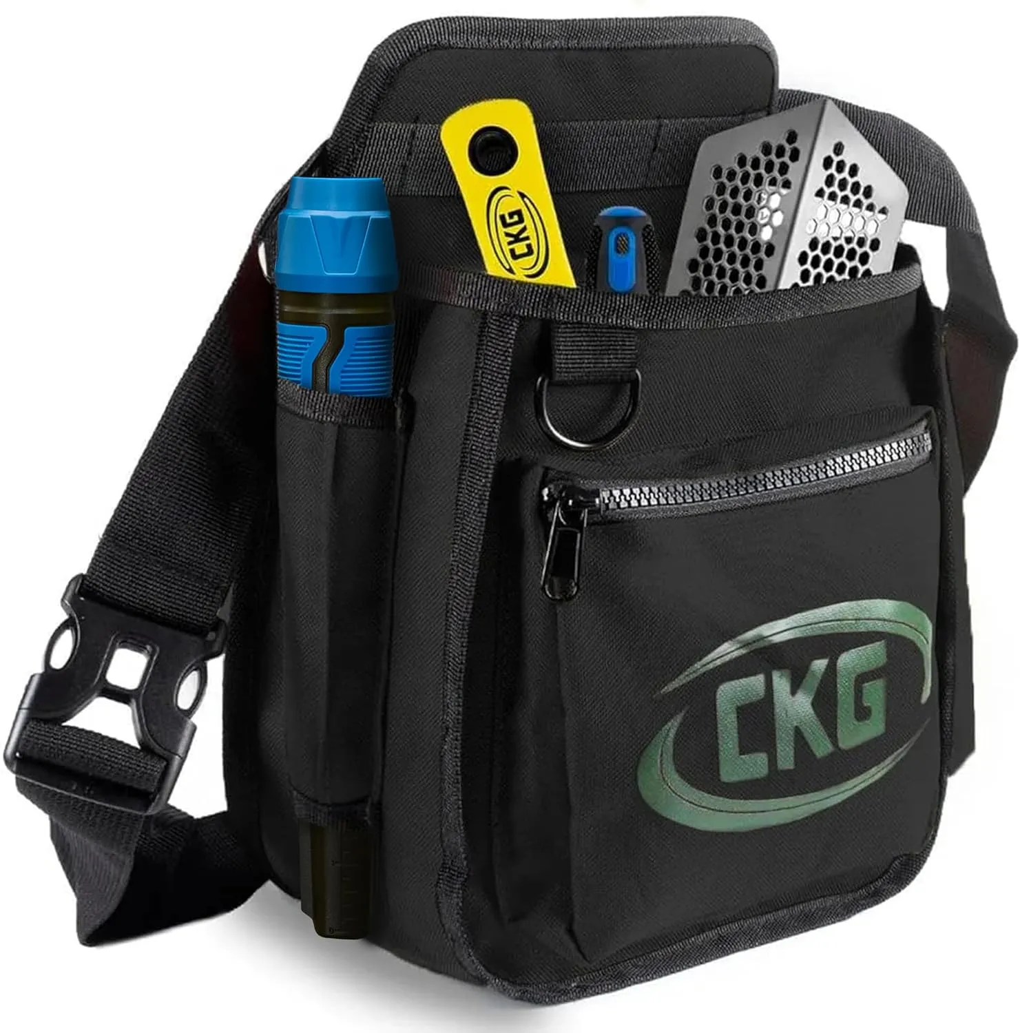CKG Metal Detecting Finds Bag Waist Digger Pouch Tools Bag for Pinpointer, Metal Detecting Pouch