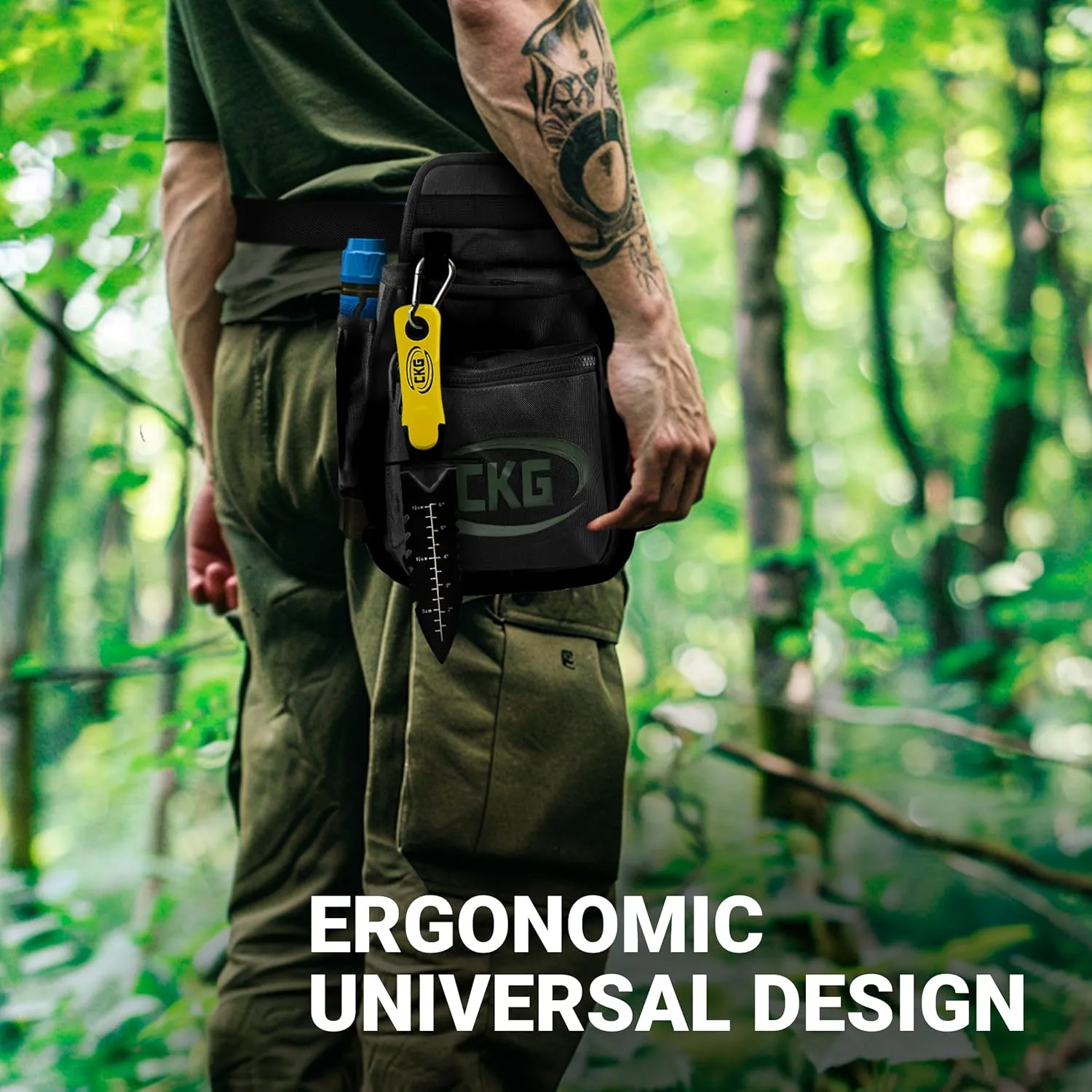 CKG Metal Detecting Finds Bag Waist Digger Pouch Tools Bag for Pinpointer, Metal Detecting Pouch