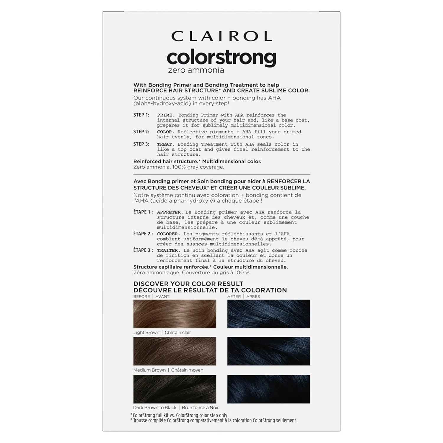 Clairol ColorStrong Permanent Zero Ammonia Hair Dye, 2.8 Blue Black - Desert Nights Hair Color, Pack of 1