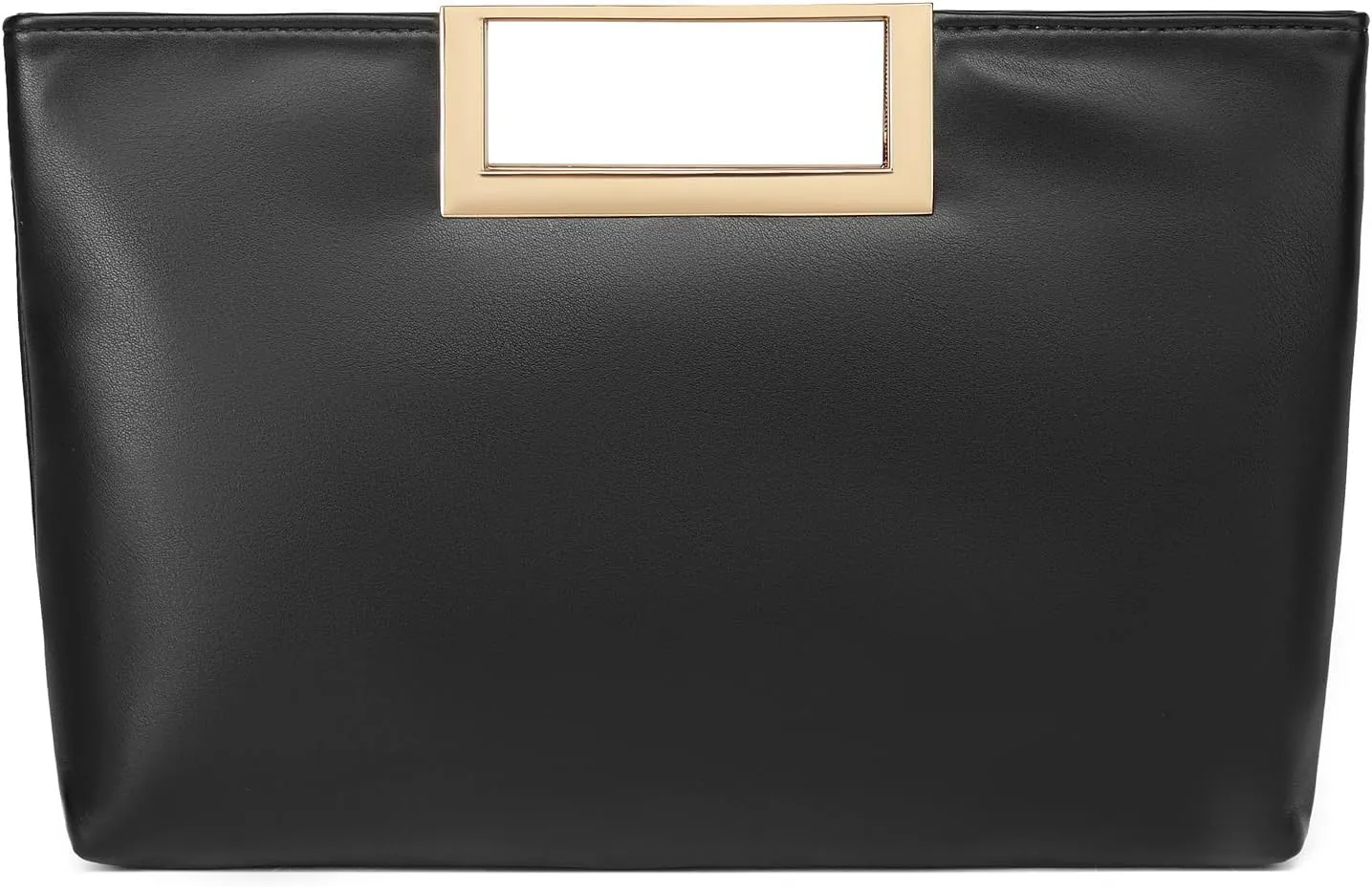 Classic Top-Handle Bag for Women Trendy Crossbody Clutch Purse PU Leather Fashion Handbag with a Mental Strap