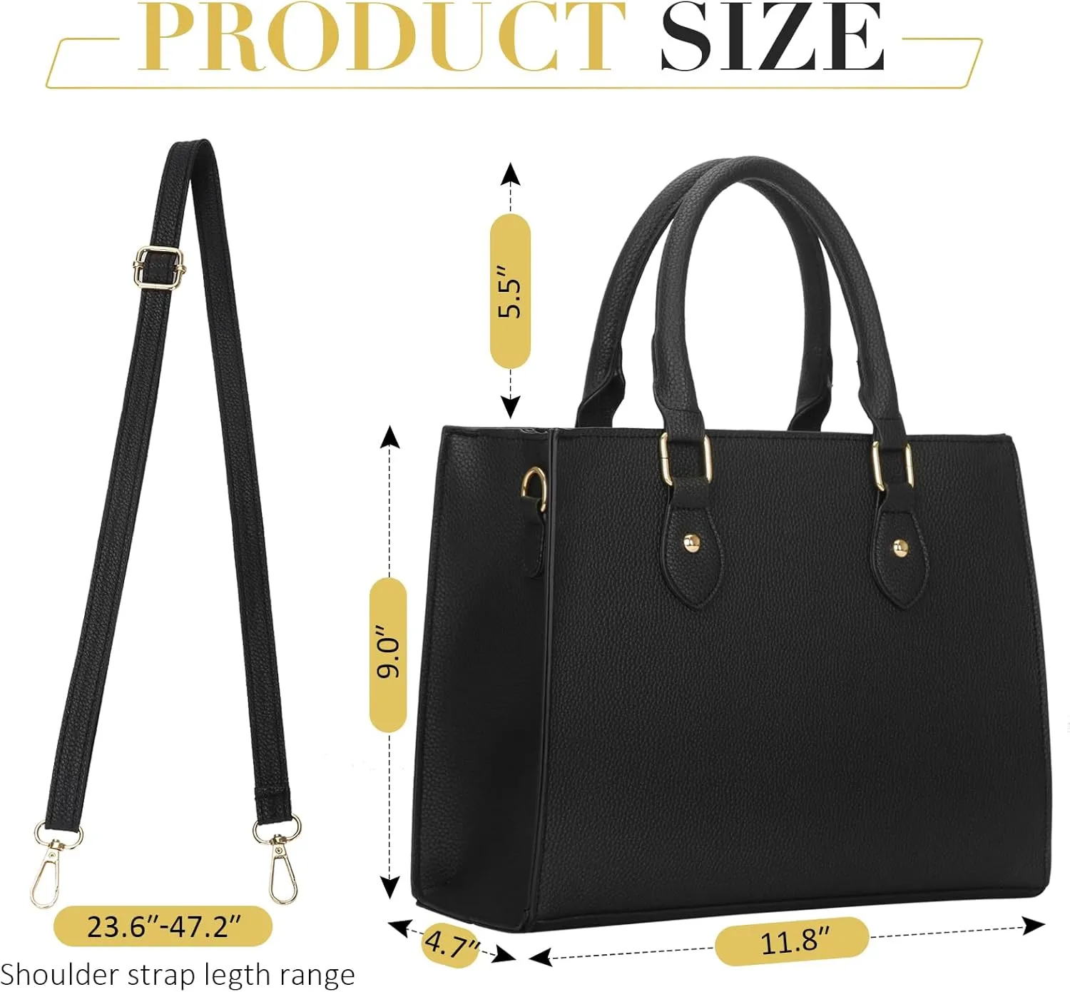Classic Top Handle Bags with Zipper Vegan Leather Crossbody Bags Casual Tote Handbags for Women