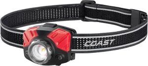 COAST® FL75R Rechargeable 530 Lumen Dual Color TWIST FOCUS™ LED Headlamp, Black