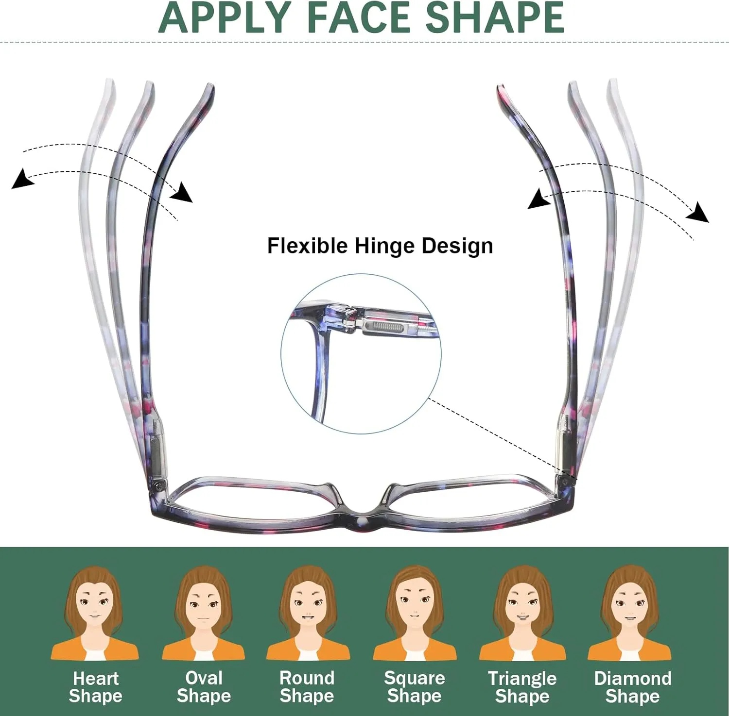 COJWIS Multifocus Progressive Reading Glasses for Women/Men - 4 Pack Bifocal Computer/Book Readers Blue Light Blocking With Spring Hinge(4 Mix,4.0x)