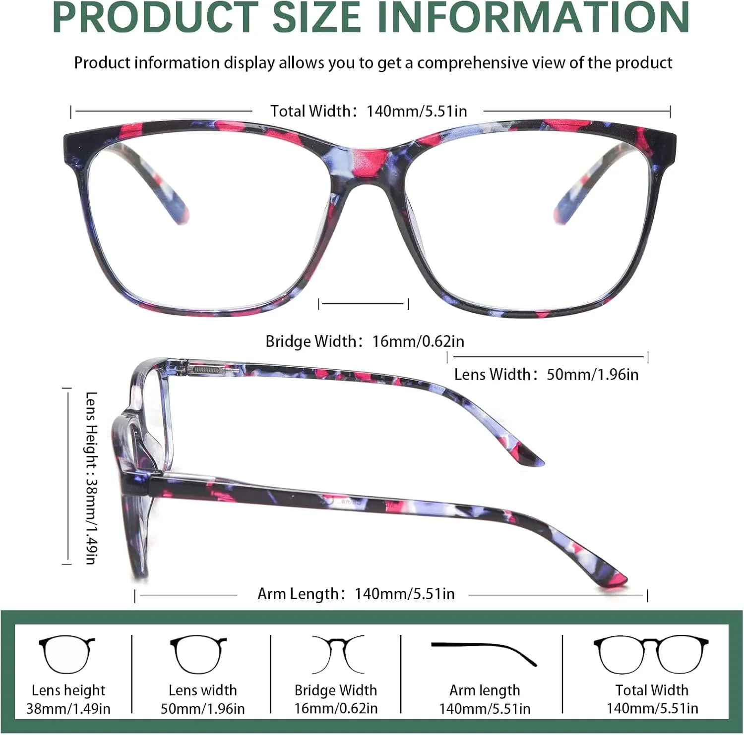 COJWIS Multifocus Progressive Reading Glasses for Women/Men - 4 Pack Bifocal Computer/Book Readers Blue Light Blocking With Spring Hinge(4 Mix,4.0x)
