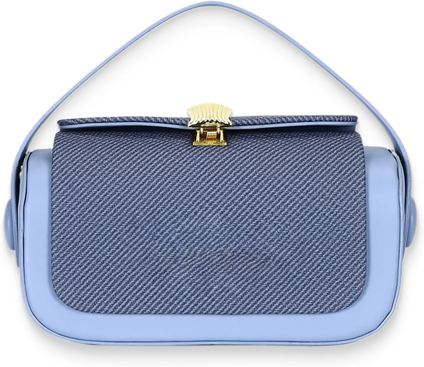 Colorful Fabric Flap Crossbody Bag, Elegant Leather Top Handle Purses, Mini Fashion Shoulder Travel Purse