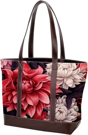 Colorful Petal Flowers-969 Shoulder Purses for Women Large Soft Washed Leather Purses and Durable Handbags