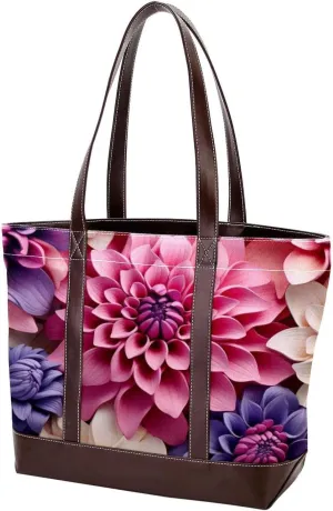 Colorful Petal Flowers-969 Shoulder Purses for Women Large Soft Washed Leather Purses and Durable Handbags