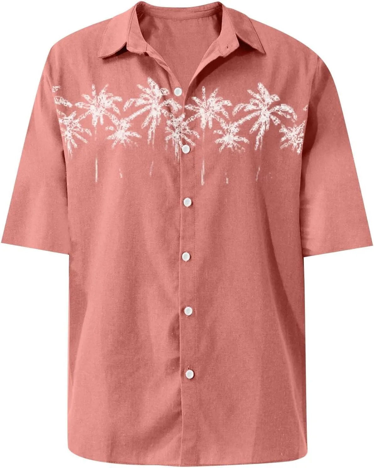 Comfortable T-Shirt Printing Buckle Lapel Short Sleeve Shirt Top Soft and Comfortable T-Shirts for Men Men's