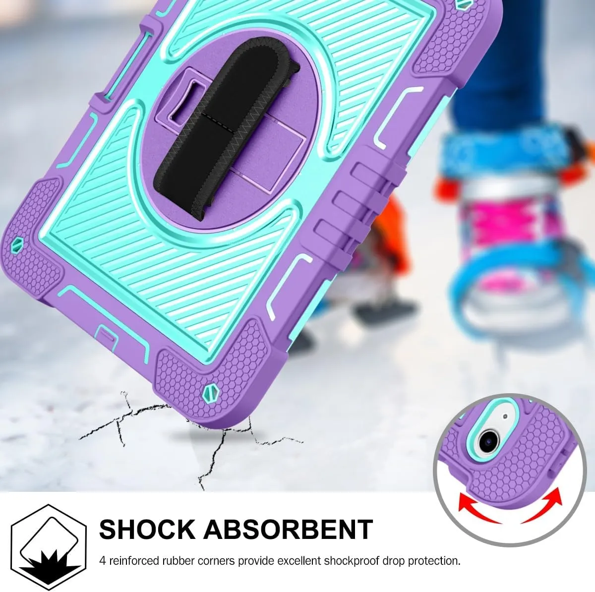 Compatible with iPad 11th Gen A16 11 Inch 2025,Heavy Duty Rugged Case Shockproof Protective Case Kickstand Case Compatible with 11th Generation (A16) 11-inch 2025(Purple)