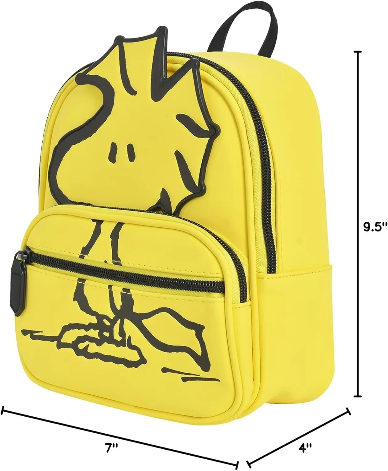 Concept One Peanuts Mini Backpack, Small Travel Bag for Men and Women, Woodstock, 9 Inch