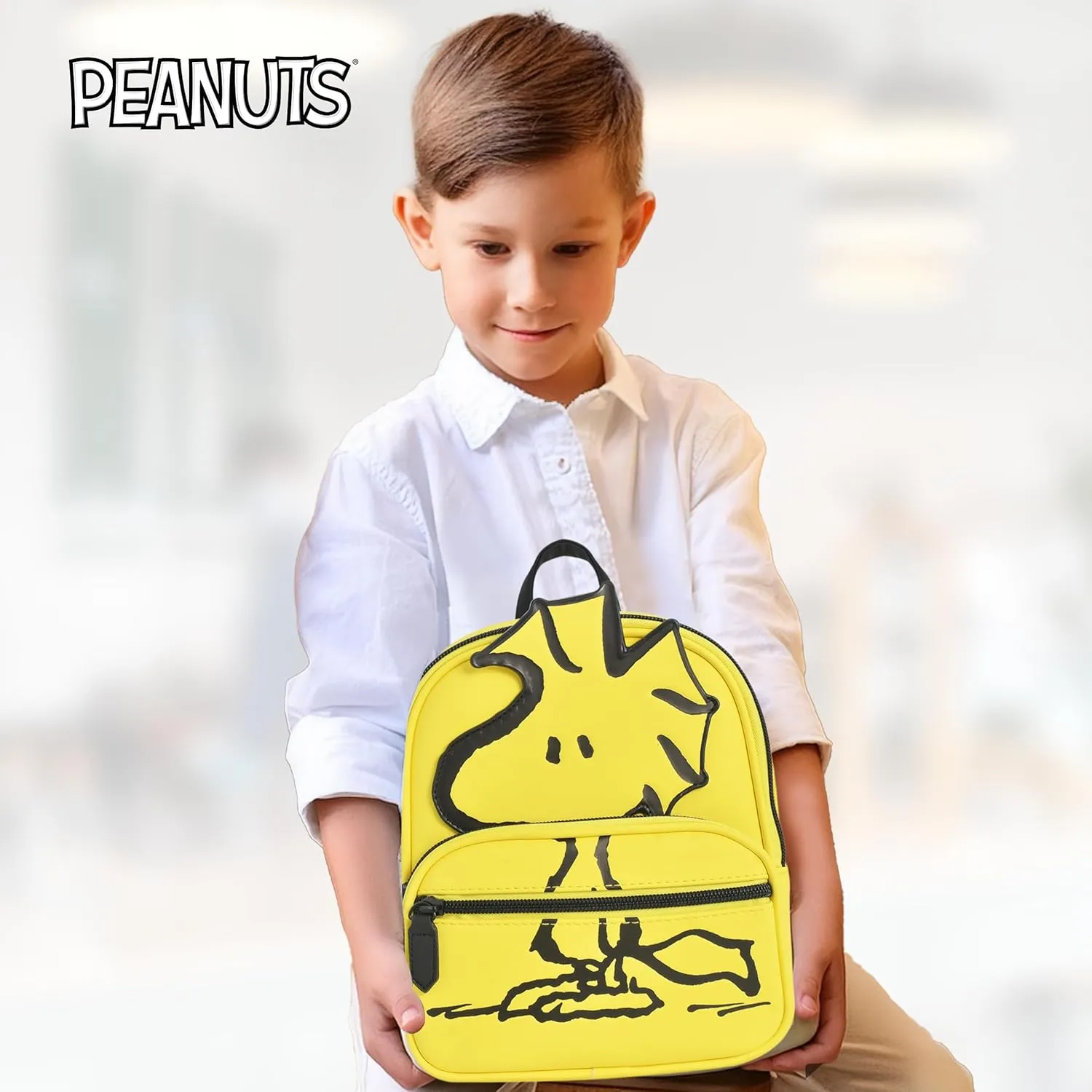 Concept One Peanuts Mini Backpack, Small Travel Bag for Men and Women, Woodstock, 9 Inch