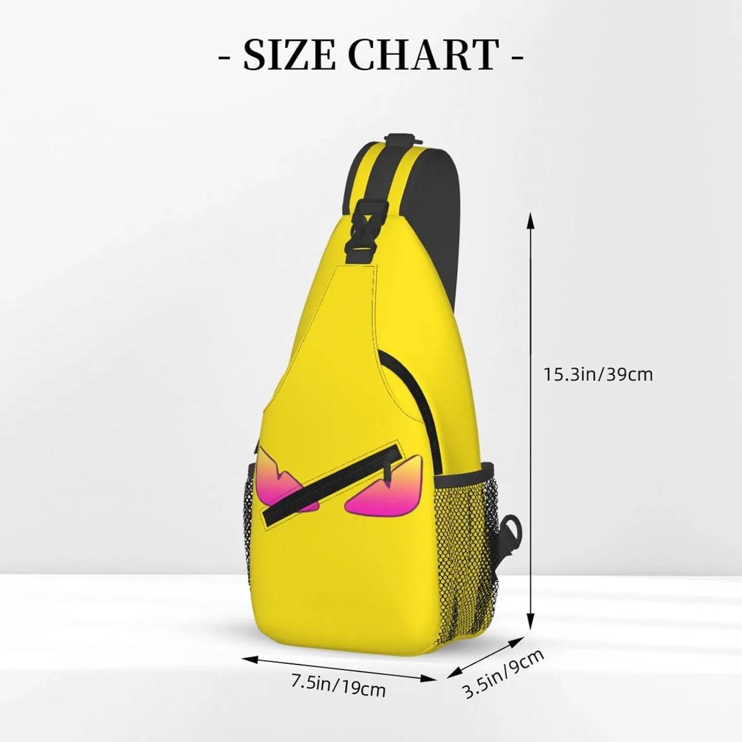 Cool Monsters Eyes Crossbody Bag Cross Chest Bag Adjustable Sling Backpack Sports Gym Shoulder Bags Travel Cycling Daypack Diagonally Casual Rucksack