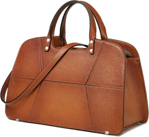COOLCY Genuine Leather Satchel Purse for Women Handbags Crossbody Shoulder bags Designer Top Handle Tote Bag