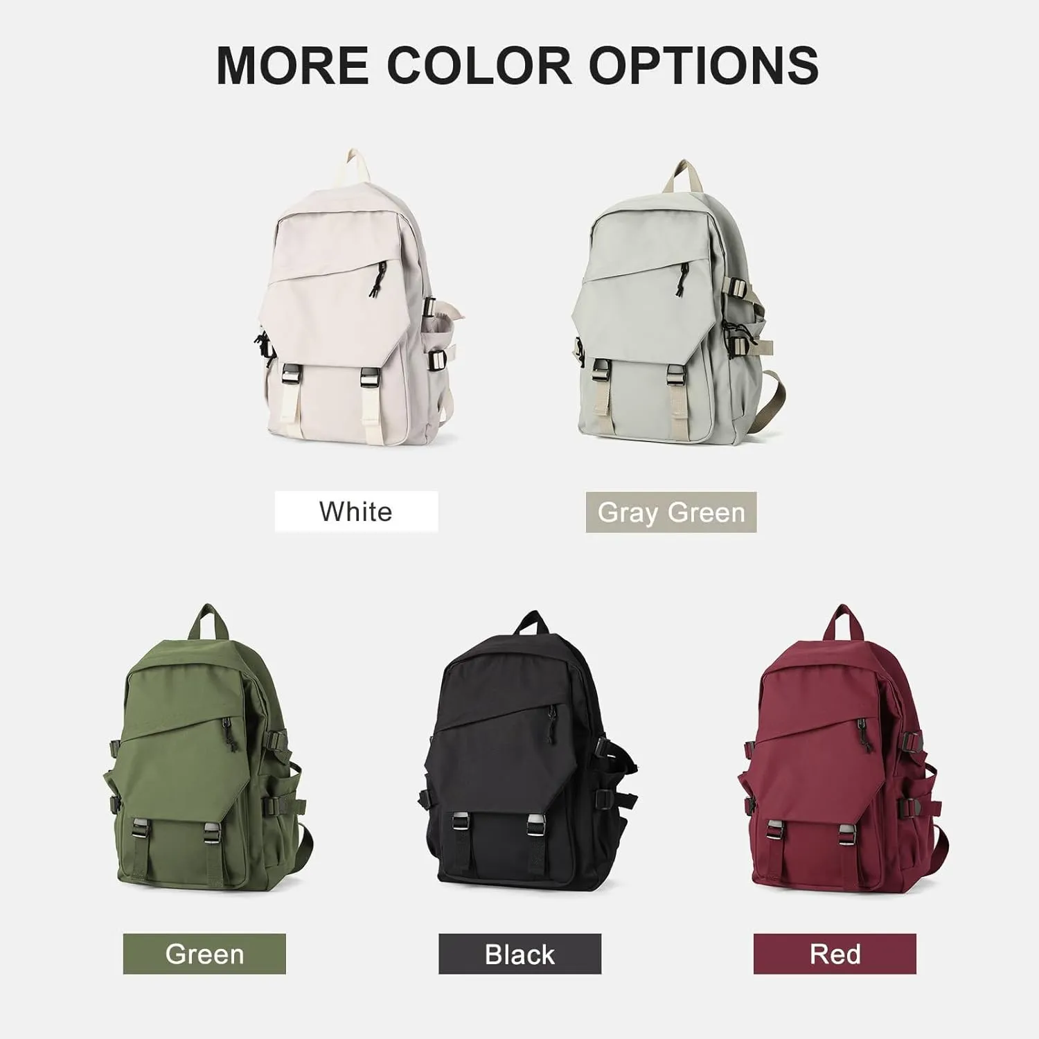 coowoz School Backpack for Men Women College Bookbag Waterproof Lightweight Black Backpack Mochilas Book Bag Rucksack Casual Daypack School Bag for Boys Girls