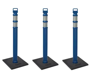 Cortina 03-747BRBC-3 EZ Grab Delineator 45" Post, Blue, 3 Count (Pack of 1)