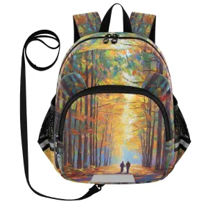 Couple Path Golden Toddler Harness Backpack for Boys Girls 3-6 Years Kids Backpack with Anti Lost Safety Leash Baby Harness Bookbag for Walking Preschool Travel