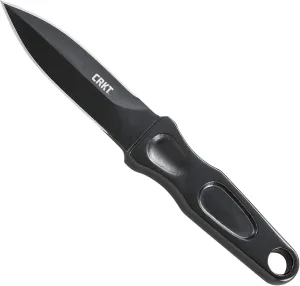 CRKT Sting Fixed Blade Knife with Sheath: Everyday Carry Boot Knife, Double Edged Powder Coated Stainless Steel, Contoured Handle, Nylon Sheath with Strapping for Carry Options 2020