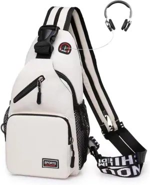 Cross Body Bag Sling Backpack Bag,Crossbody Bag Chest Bag with Belt Waist Pack for Women Man