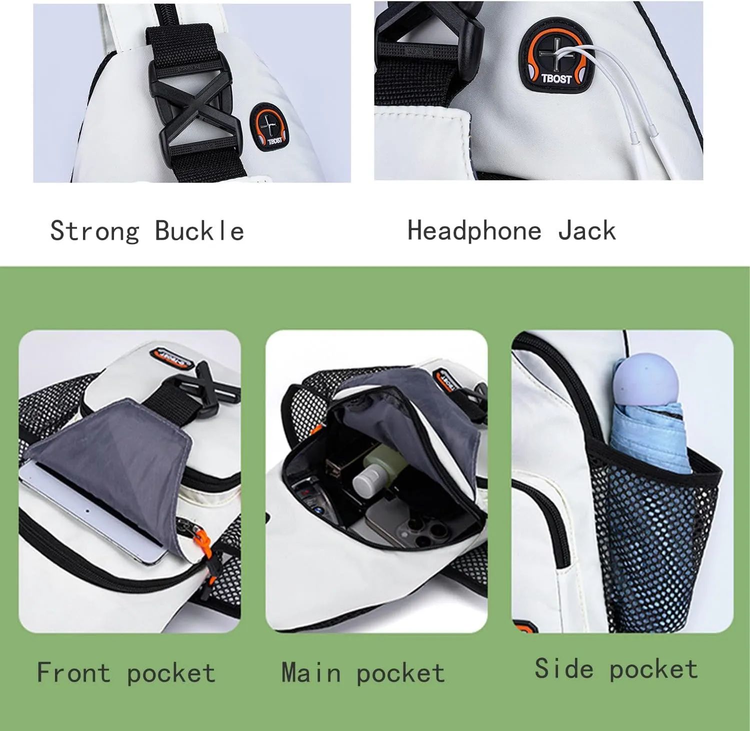 Cross Body Bag Sling Backpack Bag,Crossbody Bag Chest Bag with Belt Waist Pack for Women Man