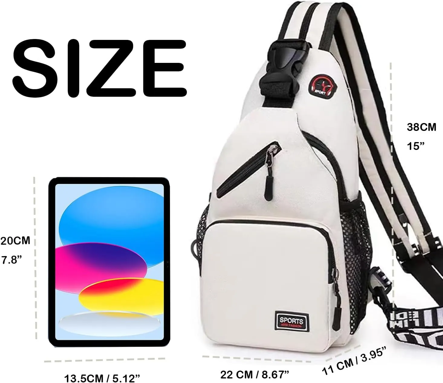 Cross Body Bag Sling Backpack Bag,Crossbody Bag Chest Bag with Belt Waist Pack for Women Man