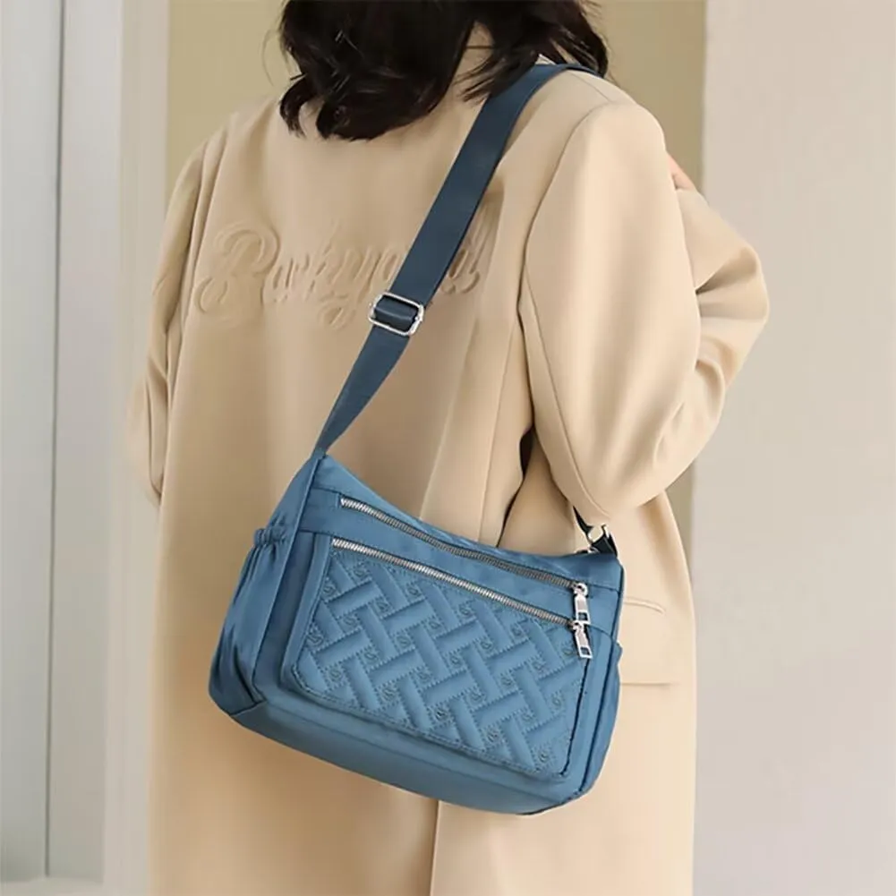 Crossbody Bag for Women Waterproof Nylon Purse Multi-pockets Messenger Bag Casual Shoulder Handbags for Work Travel