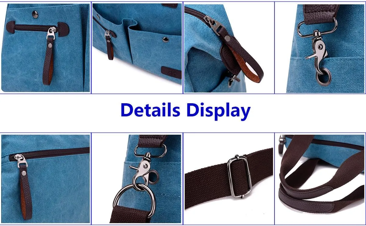Crossbody Bags for Women Messenger Bag Travel Shoulder Bag Sling Work Bag with Adjustable Strap Top-Handle Handbags Blue