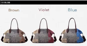Crossbody Bags for Women Vintage Locomotive Travel Bag Sling Bag for Women Crossbody Shoulder Bag Large Canvas Handbag Purple