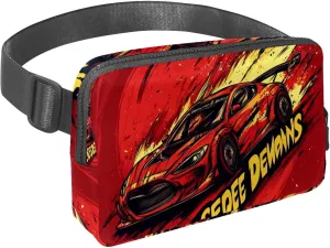 Crossbody Belt Bag for Women Men, Red Race Car Fanny Packs with Zipper Pockets,Waterproof Waist Packs with Adjustable Strap for Workout Running Traveling Hiking