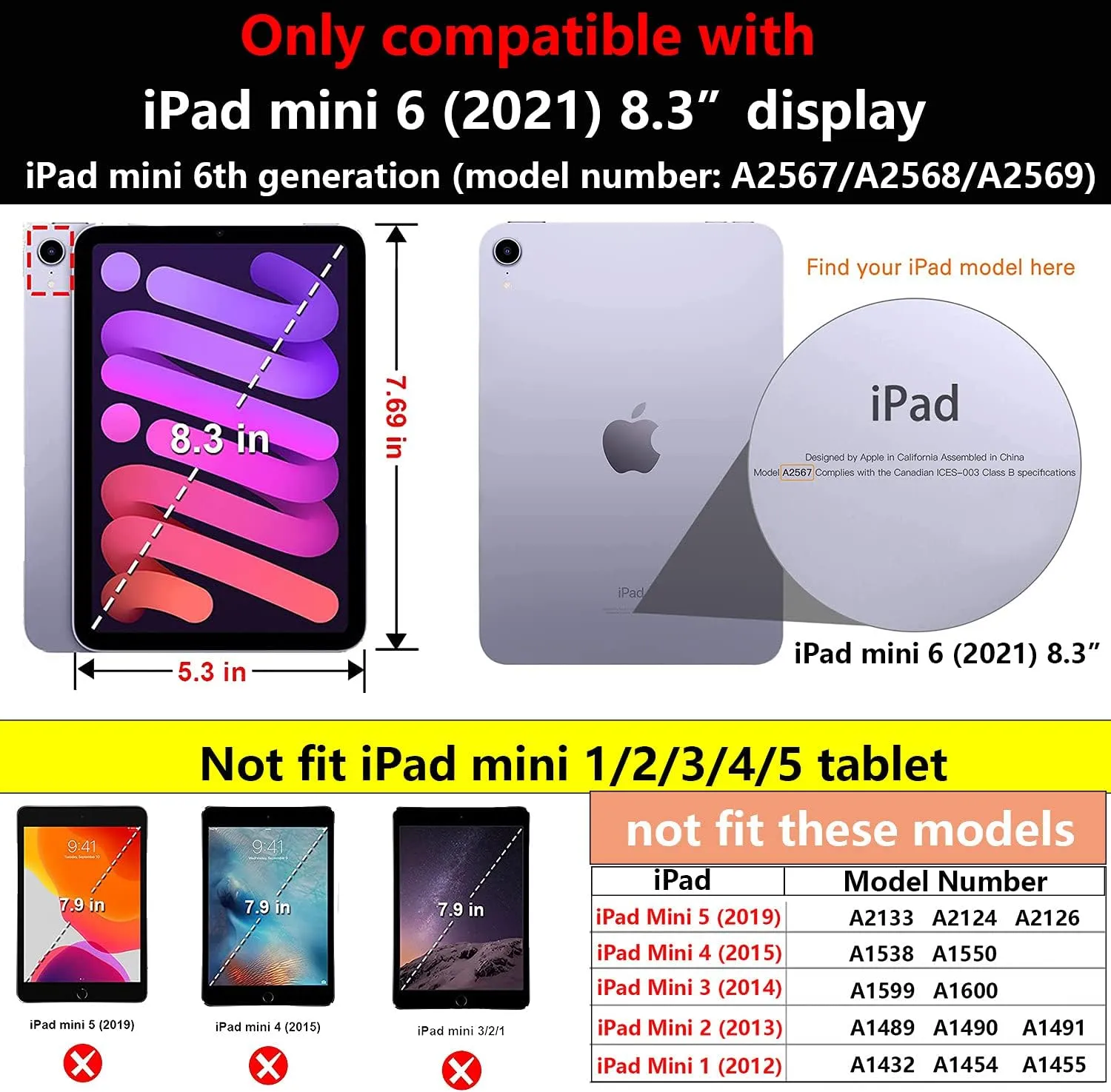 Crossbody Handbag Case for iPad mini 7 (A17 Pro) 2024/iPad Mini 6 Case 2021 with Pencil Holder/Shoulder Strap/Hand Strap/Pocket Stand Cover for iPad mini 7th/6th Generation 8.3 inch, Blue