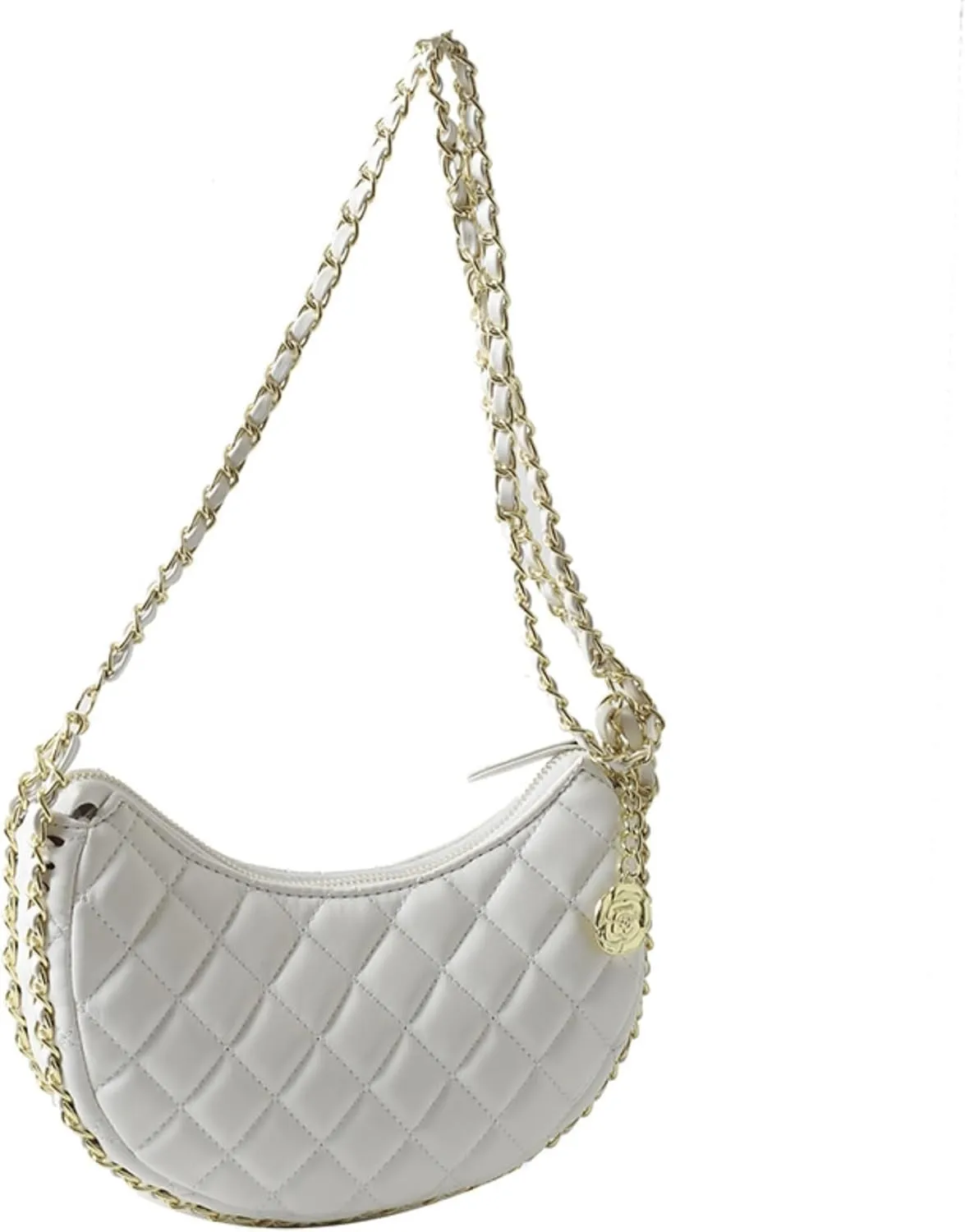 Crossbody Shoulder Purse for Women Designer Handbags Crescent Quilted Top-Handle Bags Totes