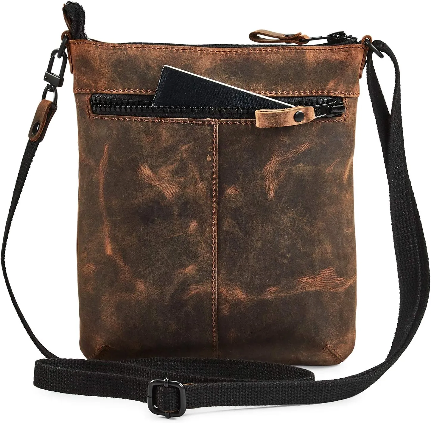 Crossbody Sling Bag for Women Small Real Leather Purse Vintage Travel Crossover Shoulder Bag Handmade