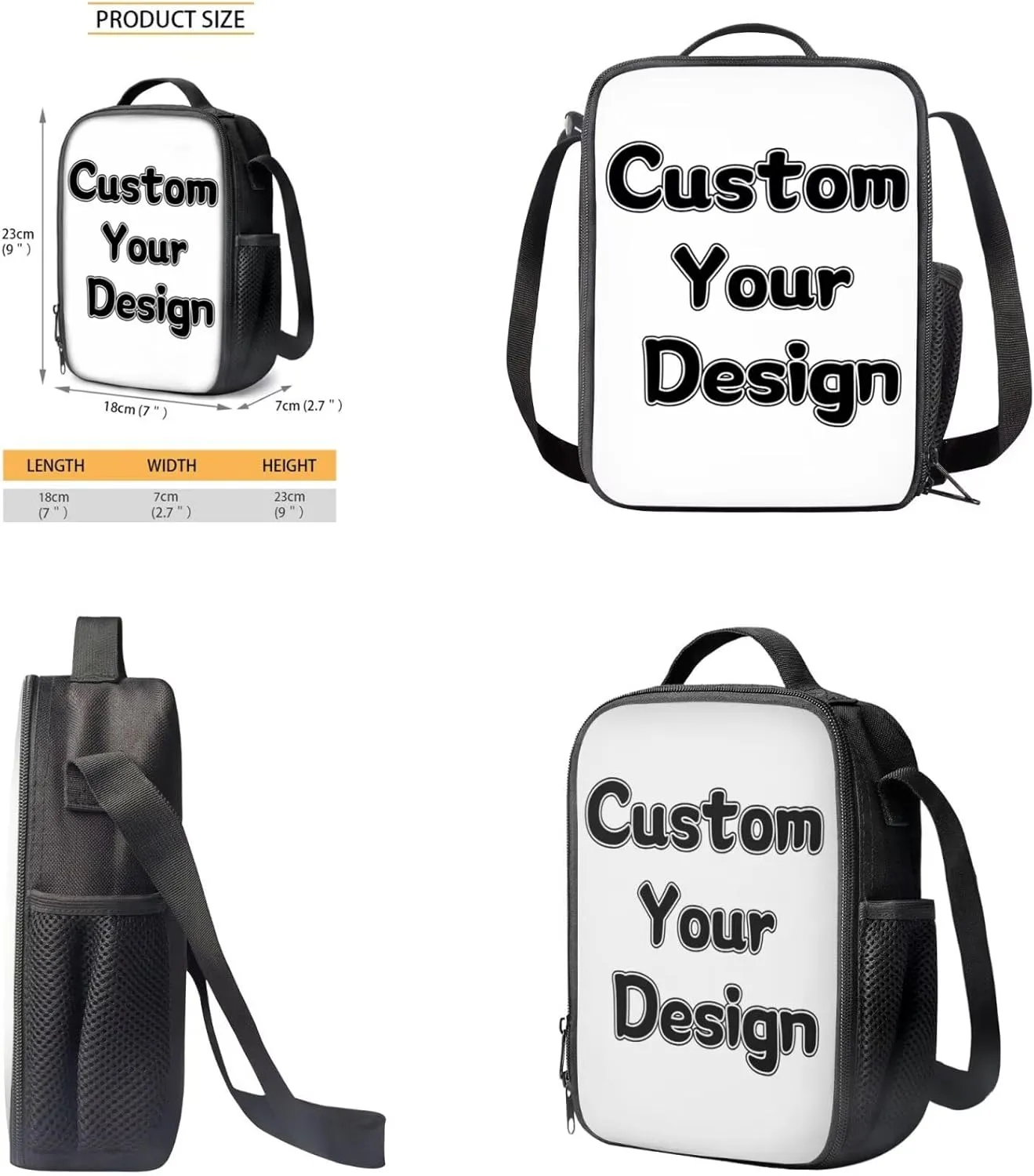 Custom Bookbag and Lunch Box Set for Boys 17 Inch Back to School Backpack Set of 4 Personalized School Bag and Lunch Bag Set Travel Rucksack