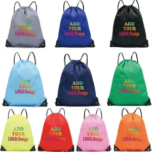 Custom Drawstring Backpacks With Logo Photo Name Personalized Football Bag Gifts Sport Cinch Gym Bag (10, Mix color), ordinary