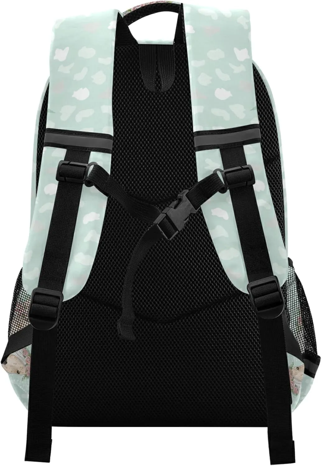 Custom Horse Flowers Backpack Personalized Name Schoolbag for Boys Girls Elementary School Bookbag Daypack Rucksack