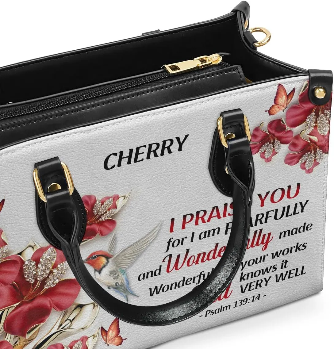 Custom Name Leather Handbags For Women - Christmas Gifts For Women - Christian Gifts