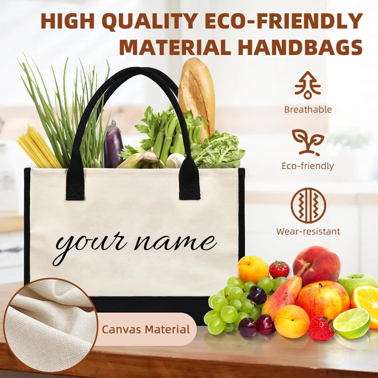 Custom Tote Bags Personalized Bags Your Own Design Women Custom Tote Bag For Shopping Canvas Bags Birthday Gift