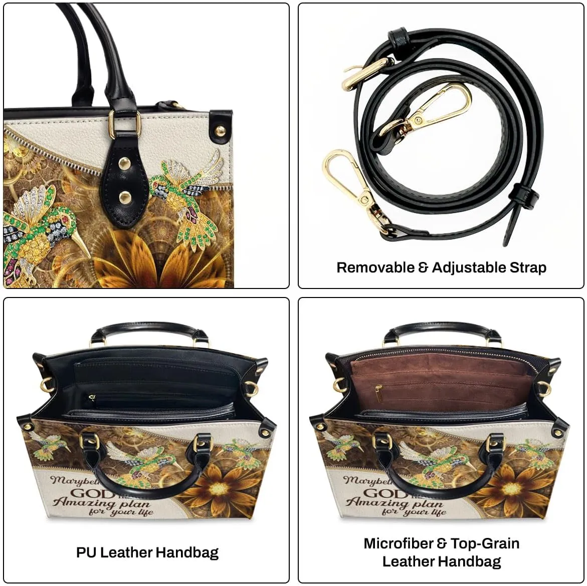 Customized Leather Handbags For Women - Christmas Gifts For Women - Christian Gift