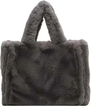 Cute Plush Furry Shoulder Bag Winter Faux Fur Soft Fuzzy Large Hobo Handbag Purse Fluffy Tote Bag for Women