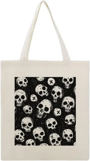 Cute Print Canvas Lightweight Tote Bags Casual Handbags Reusable Grocery Shopping Bag 13.4x15.8in