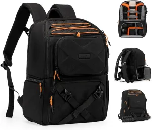 Cwatcun Camera Backpack Professional DSLR/SLR/Mirrorless, Waterproof Hardshell Case Large Camera Bag Outdoor Hiking Travel Multifunction Photography Backpack with Tripod Holder&Laptop Compartment 1.0