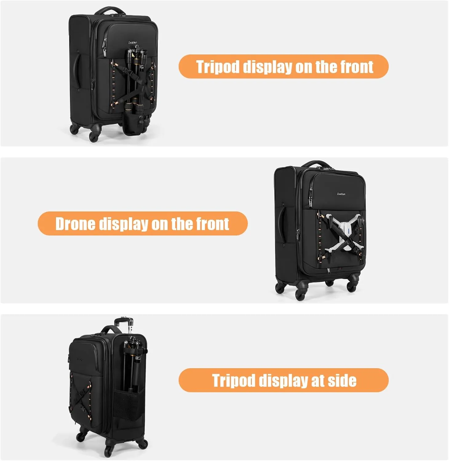 Cwatcun D136Camera Backpack Rolling