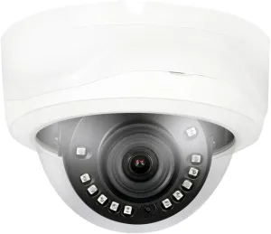 Dahua Diamond 4 in 1 Analog Camera HAC-HDBW1500E, Smart IR Illumination, CVI/CVBS/AHD/TVI Switchable, 12 VDC, IP67 Indoor and Outdoor (Dome White, 5MP 2.8mm Fixed Lens)
