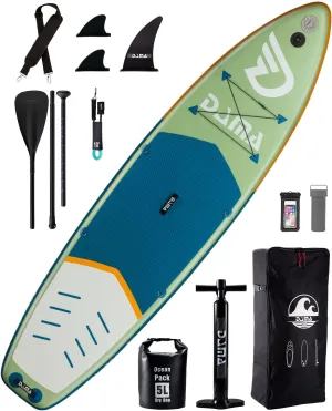 DAMA Premium Inflatable Stand Up Paddle Board (6 inch Thick), sup Board for Adults, SUP, Yoga Boards, Fishing Paddle Boards w/SUP Accessories, 4pcs Kayak Paddle, 32” Wide Stance, Non-Slip Deck