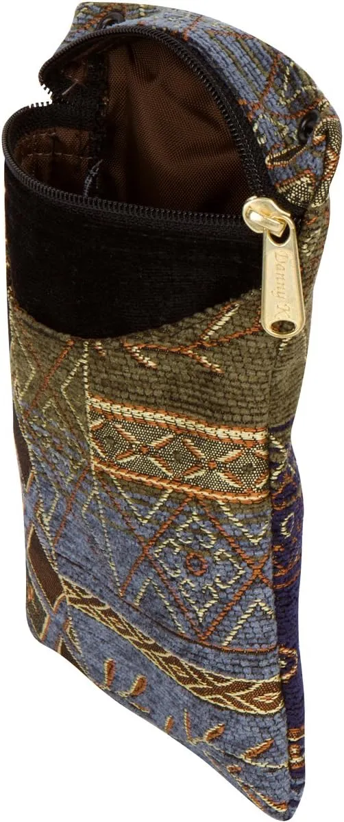 Danny K. Women's Tapestry Crossbody Cell Phone or Passport Purse, Handmade in USA