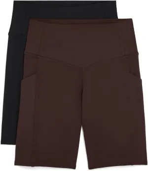 Danskin Women's 2 Pack Crosstrain 7" Bike Shorts