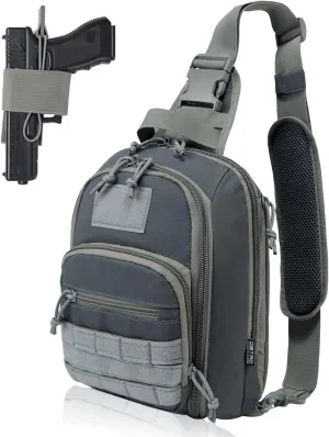 DBTAC Tactical Sling Bag | 8L Military Shoulder Chest Pack for Full Size Concealed Carry, Range, Travel, Outdoor Sports