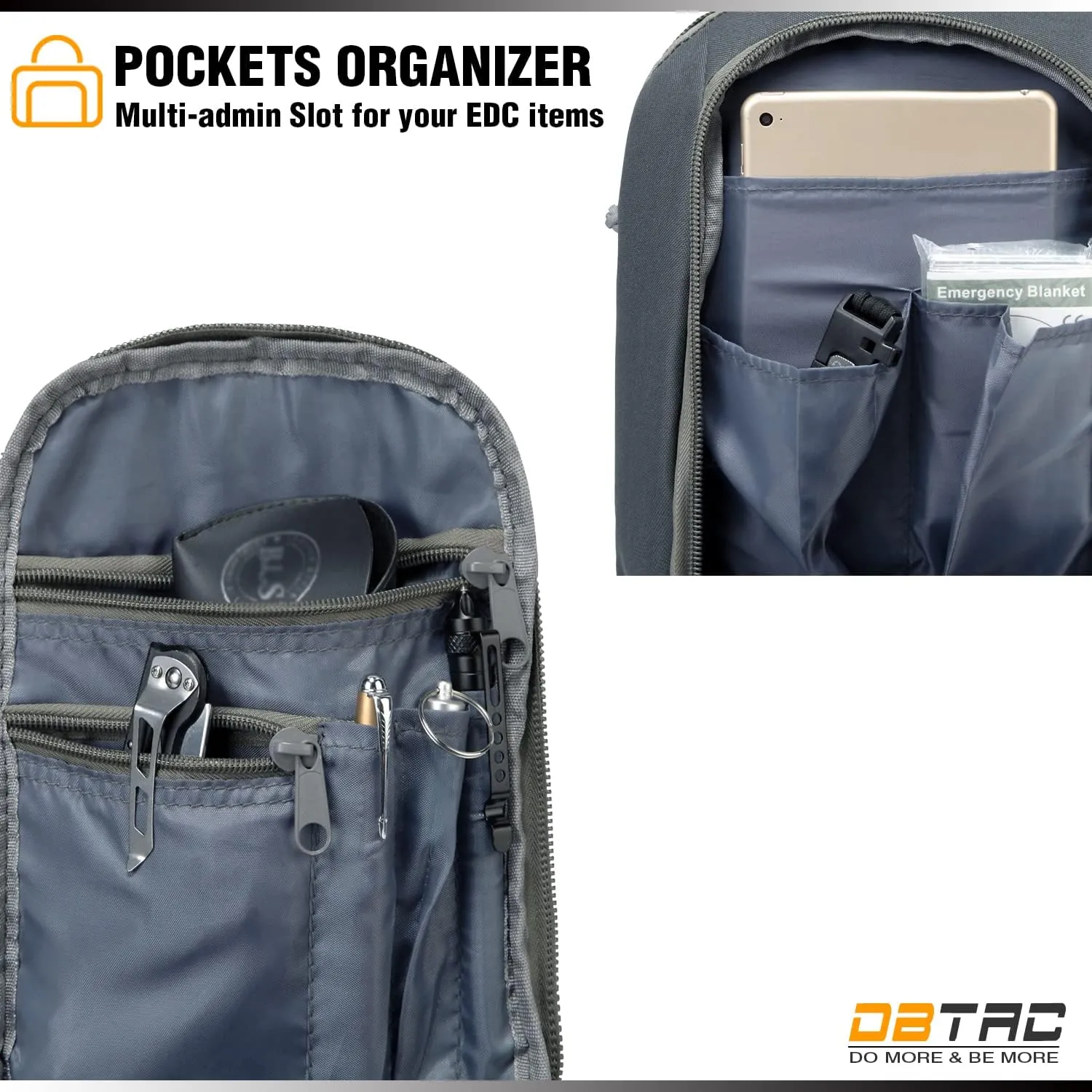DBTAC Tactical Sling Bag | 8L Military Shoulder Chest Pack for Full Size Concealed Carry, Range, Travel, Outdoor Sports
