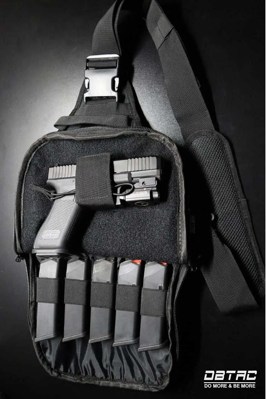 DBTAC Tactical Sling Bag | 8L Military Shoulder Chest Pack for Full Size Concealed Carry, Range, Travel, Outdoor Sports