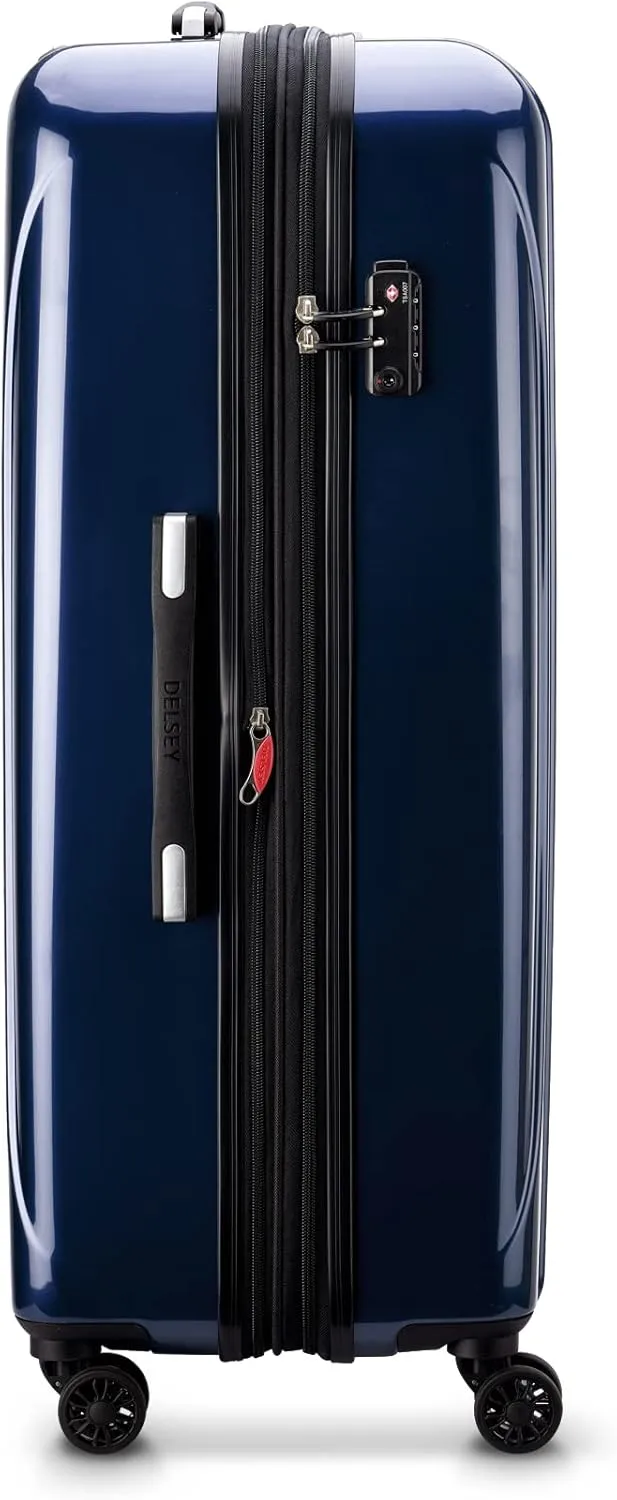 DELSEY PARIS Helium Aero Hardside Expandable Luggage with Spinner Wheels, Blue Cobalt, Checked-Large 29 Inch
